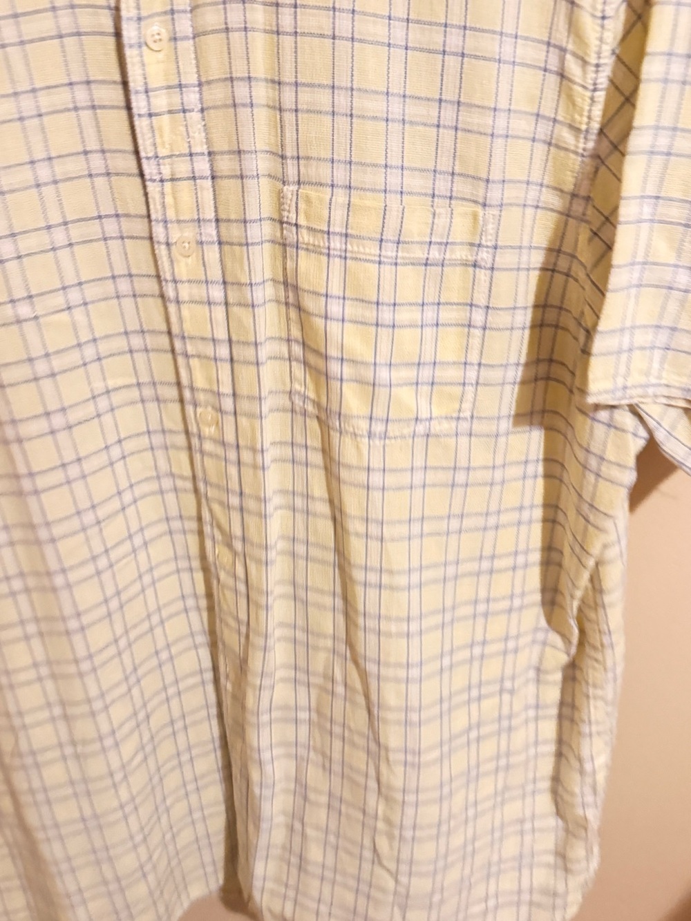 Timberland Yellow and Blue Plaid Short-Sleeve Button-Down Shirt - Picture 2 of 10